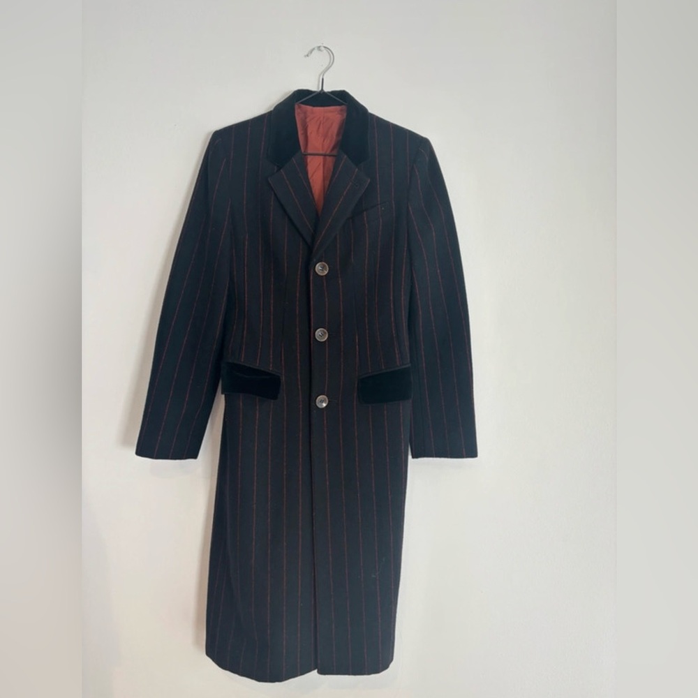 JPG Black Pinstripe Coat